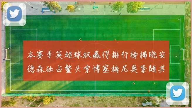 本赛季英超球权赢得排行榜揭晓安德森独占鳌头索博塞梅尼奥紧随其后
