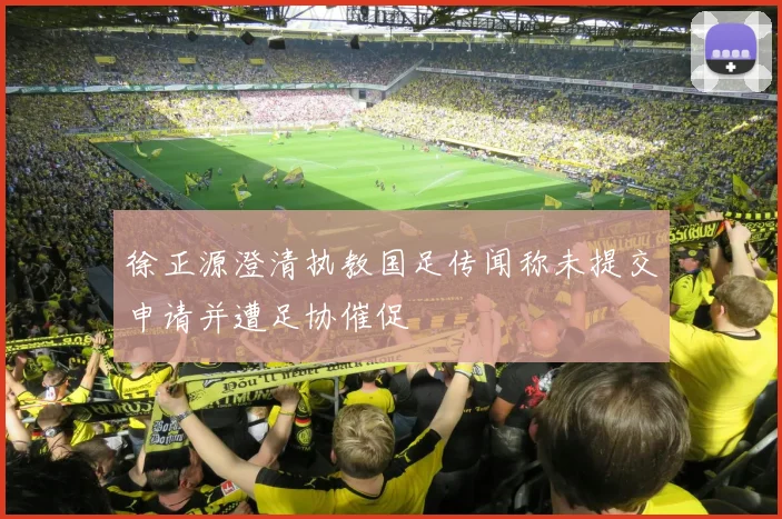 徐正源澄清执教国足传闻称未提交申请并遭足协催促